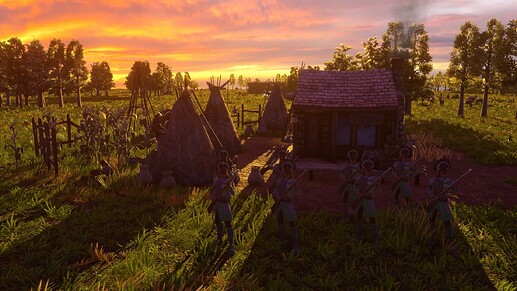AoE III DE Cree Tracker at sunset