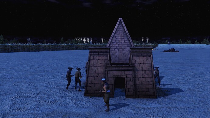 AoE III DE waiting to plunder treasure during the night