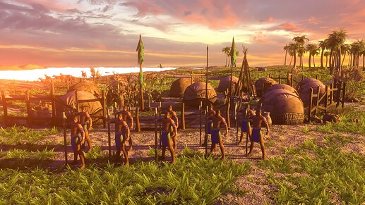 AoE III DE Carib Blowgunner at sunset