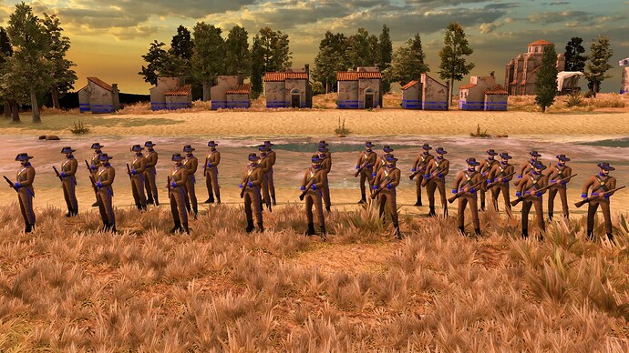 AoE III DE Portuguese Ordinance Rifleman at sunrise