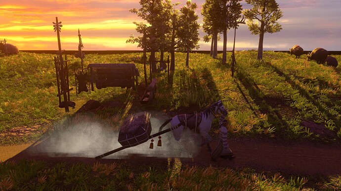 AoE III DE Trade Travois at sunset