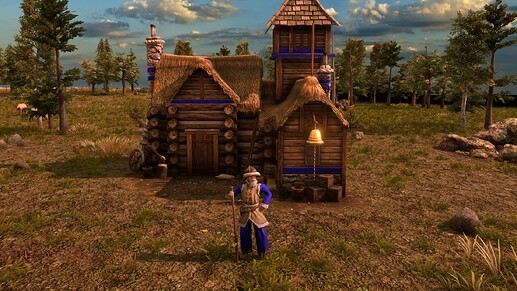AoE III DE Default Russian Explorer at sunrise
