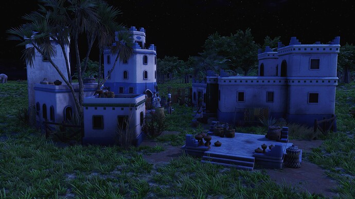 AoE III DE Somalis settlement during the night