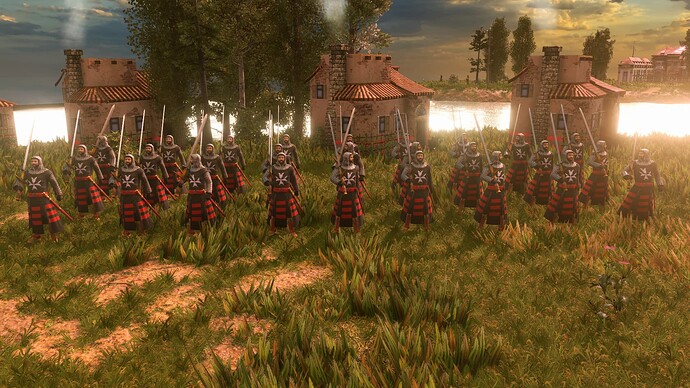 AoE III DE Maltese Guard Hospitaller at sunrise