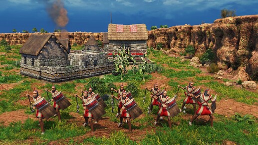 AoE III DE Quechua Bolas Warrior during the day