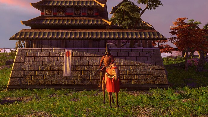 AoE III DE Japanese Daimyo Kiyomasa at sunset