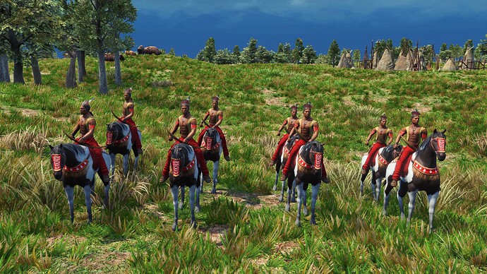 AoE III DE Lakota Elite Bow Rider during the day