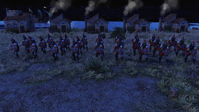 AoE III DE Spanish Espadachin during the night