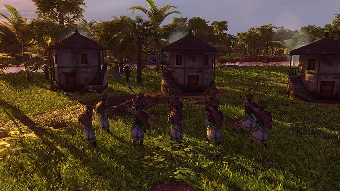AoE III DE Ethiopians Champion Gascenya at sunset