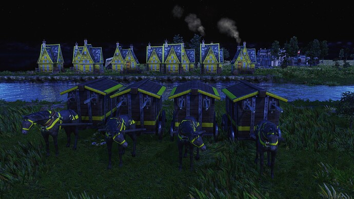 AoE III DE German Guard War Wagon during the night