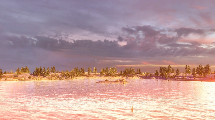 AoE III DE Hudson Bay at sunset