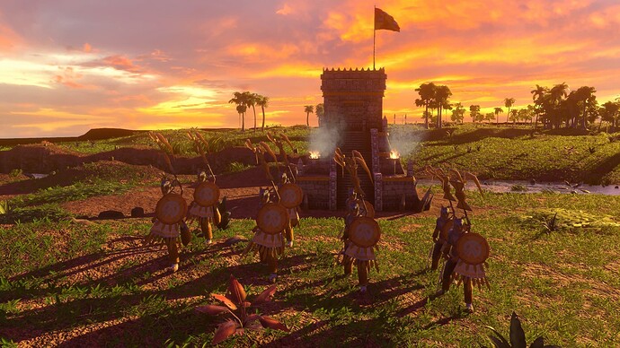 AoE III DE Aztecs Legendary Coyote Runner at sunset