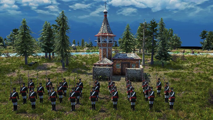 AoE III DE Russian Guard Rekrut during the day
