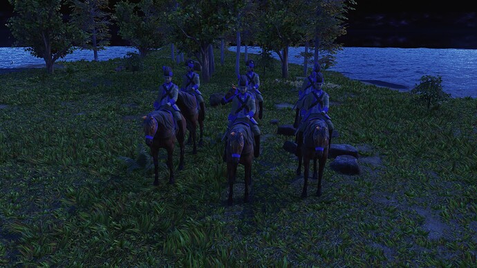 AoE III DE United States Lee's Legion Carbine Cavalry during the night
