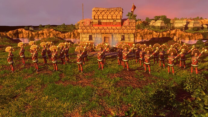 AoE III DE Inca Legendary Maceman at sunset