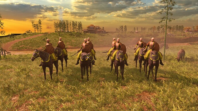 AoE III DE Chinese Steppe Rider at sunrise