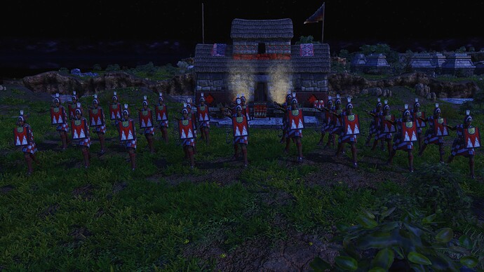 AoE III DE Inca Elite Huaraca during the night