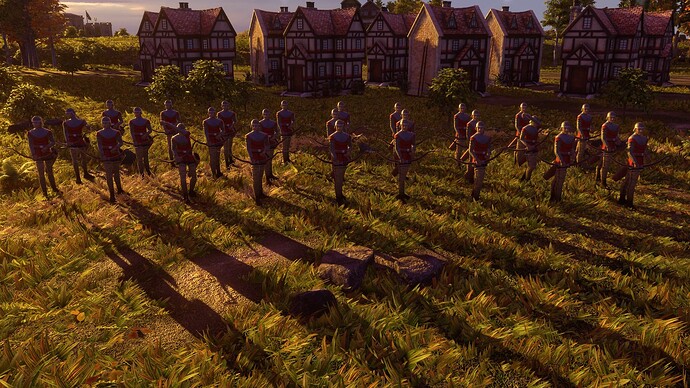 AoE III DE British Veteran Longbowman at sunset