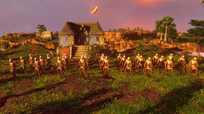 AoE III DE Inca Chimu Runner at sunset