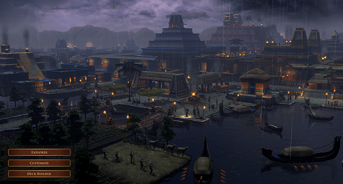 AoE III DE Tenochtitlan during a Stormy Night