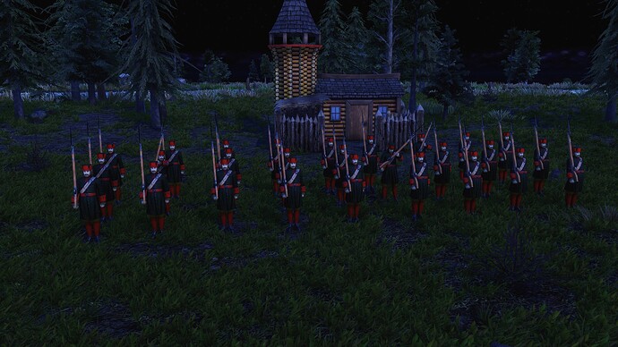 AoE III DE Russian Rekrut during the night