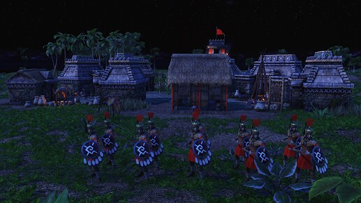 AoE III DE Maya Holcan Javelineer during the night