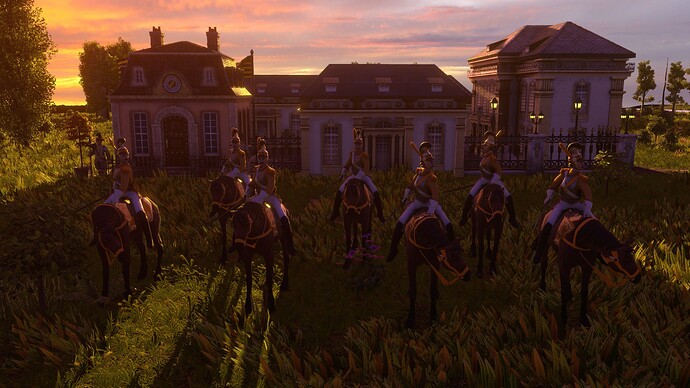 AoE III DE House of Wetting Saxon Cuirassier at sunset