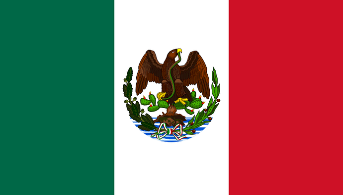 Bandera de Mexico 1880