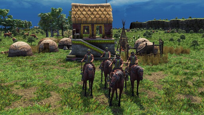 AoE III DE Mapuche Bolas Rider during the day
