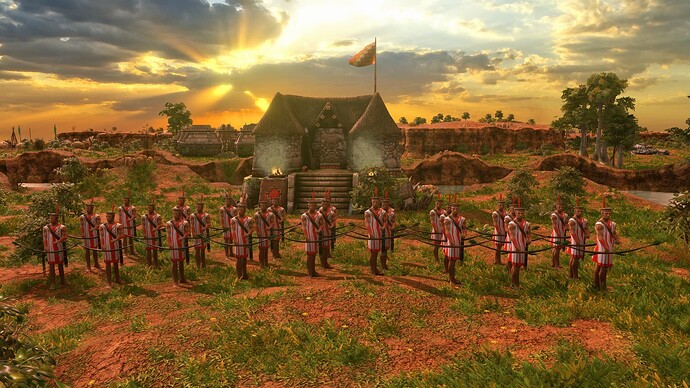 AoE III DE Inca Jungle Bowman at sunrise