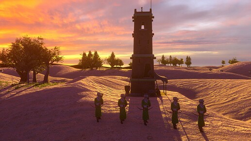 AoE III DE Desert Archer at sunset