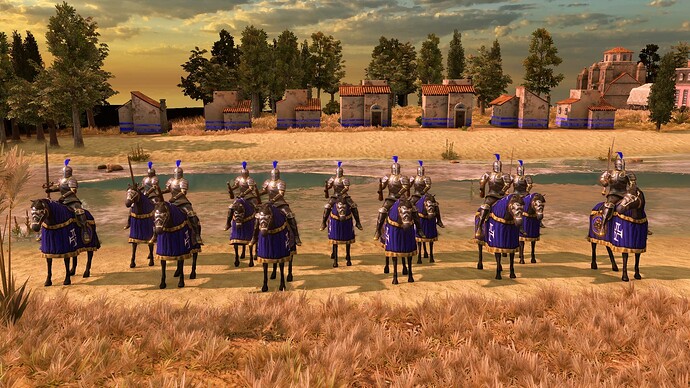 AoE III DE Portuguese Order Knight at sunrise