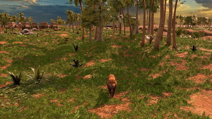 AoE III DE Aztecs Janey the pet Jaguar at sunrise