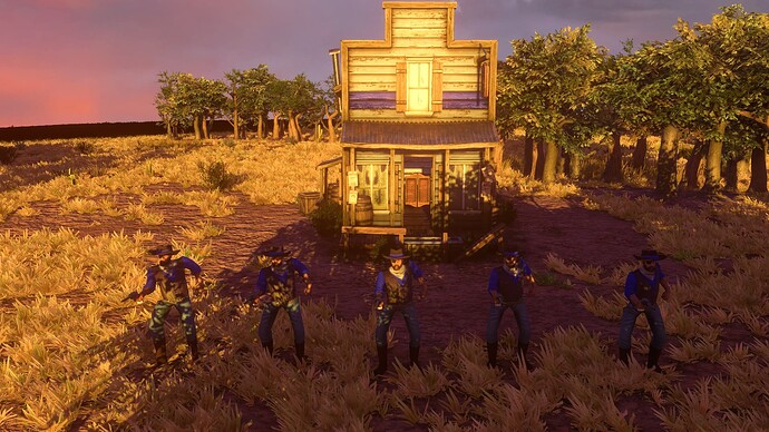 AoE III DE United States Gunslinger at sunset