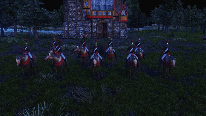 AoE III DE Russian Counter Dragoon during the night