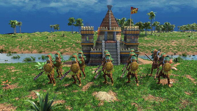 AoE III DE Aztecs Legendary Jaguar Prowl Knight during the day