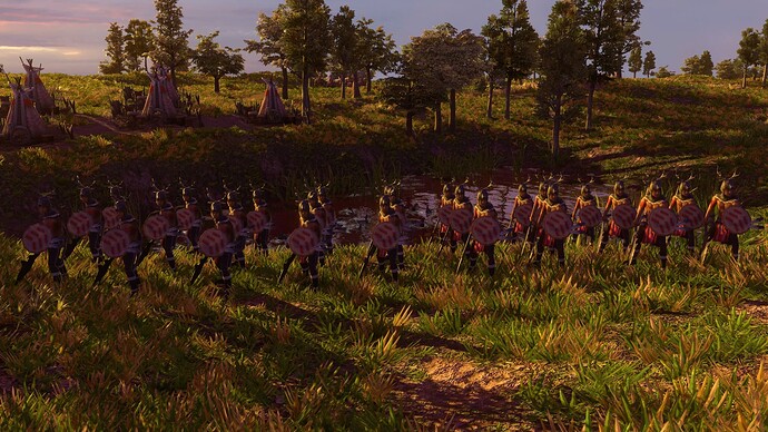 AoE III DE Lakota Legendary Club Warrior at sunset