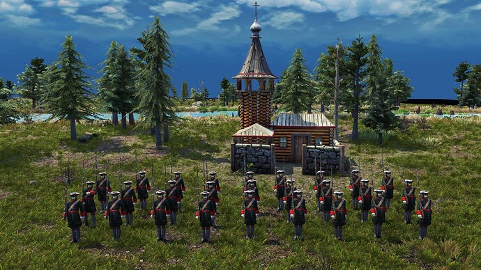 AoE III DE Russian Veteran Rekrut during the day