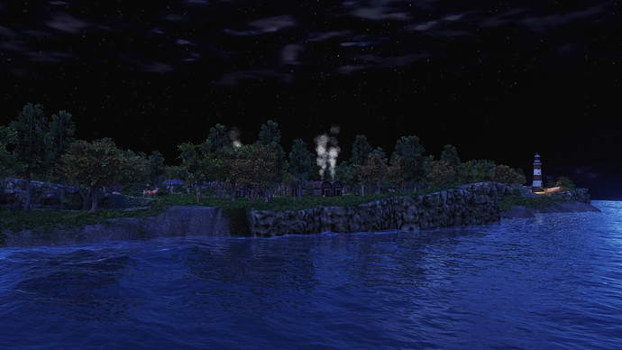 AoE III DE Nova Scotia during the night
