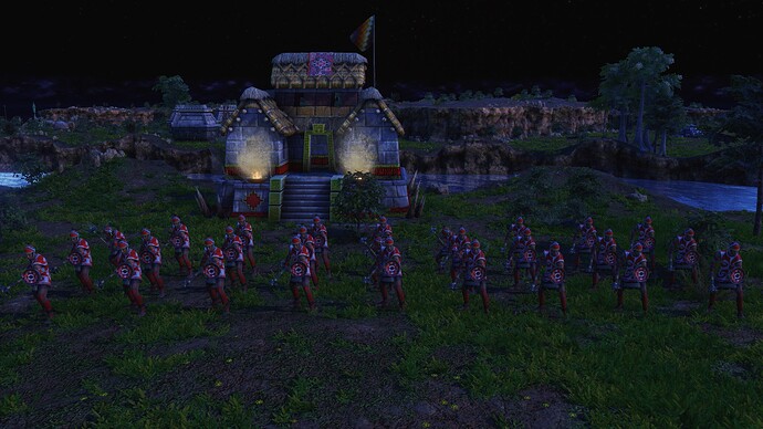 AoE III DE Inca Champion Chimu Runner during the night