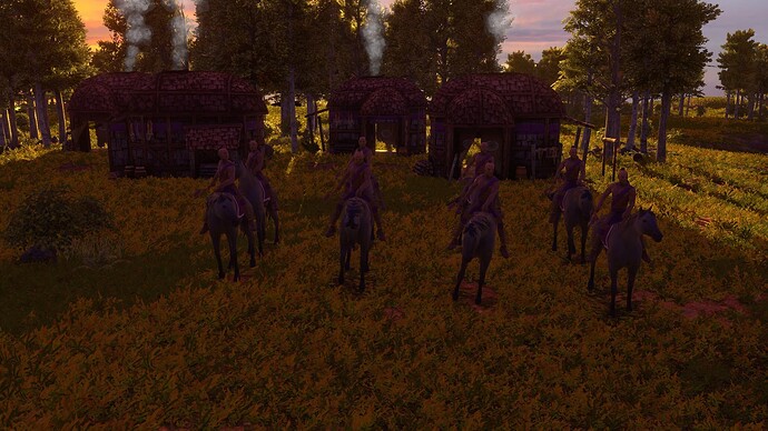 AoE III DE Haudenosaunee Kanya Horseman at sunset