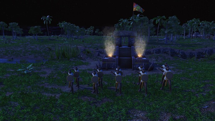 AoE III DE Aztecs Otontin Slinger during the night