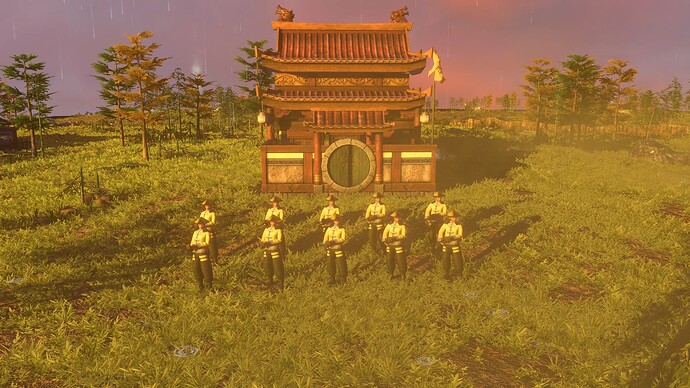 AoE III DE Chinese Honored Chu Ko Nu at sunset