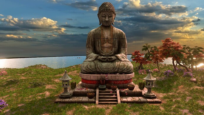 AoE III DE Great Buddha at sunrise