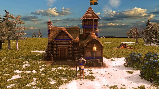AoE III DE Default Swedes Explorer at sunrise