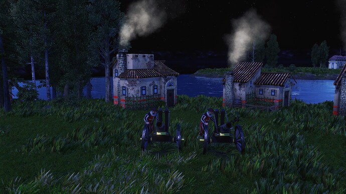 AoE III Maltese Basilisk during the night
