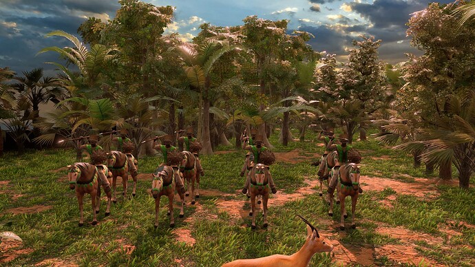 AoE III DE Ethiopians Elite Javelin Rider at sunrise