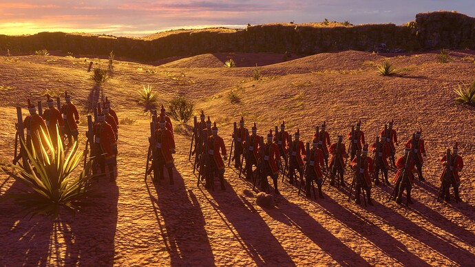 AoE III DE Ottoman Guard Abus Gunner at sunset
