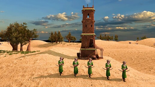 AoE III DE Desert Archer at sunrise