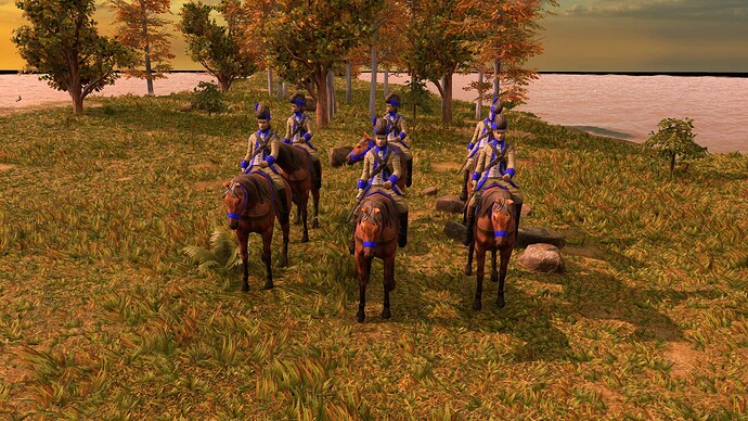 AoE III DE United States Lee's Legion Carbine Cavalry at sunrise
